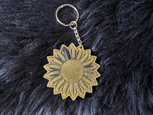 Sunflower Keychain Gold/Black