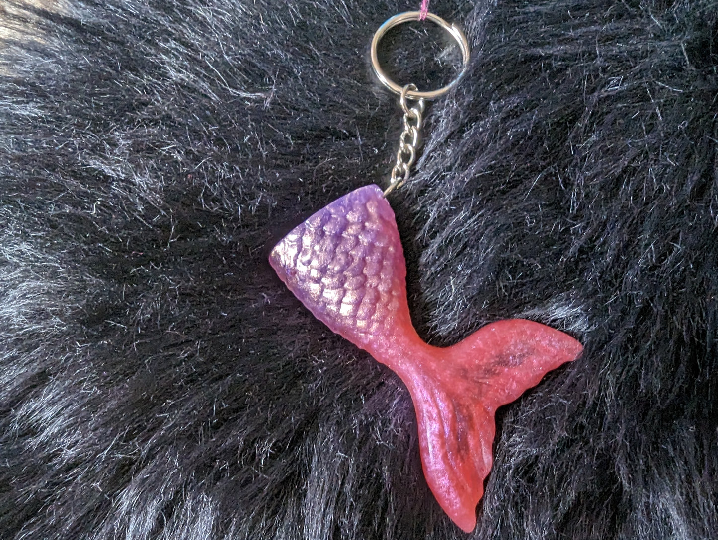 Mermaid Tail Keychain Purple/Pink