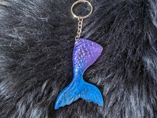 Mermaid Tail Keychain Purple/Blue